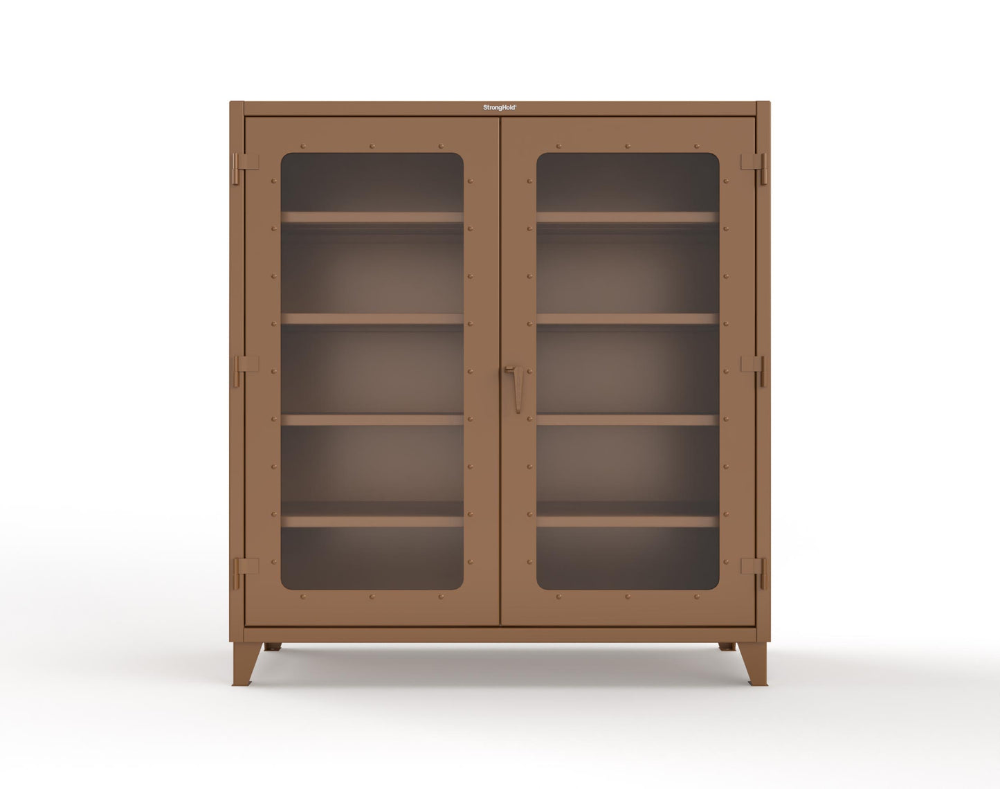 Extreme Duty 12 GA Clearview Cabinet with 4 Shelves - 72 In. W x 24 In. D x 78 In. H - 66-LD-244-8008
