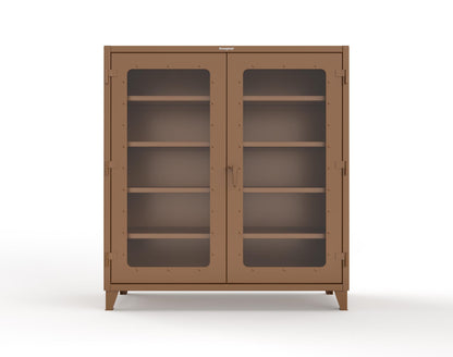 Extreme Duty 12 GA Clearview Cabinet with 4 Shelves - 72 In. W x 24 In. D x 78 In. H - 66-LD-244-8008
