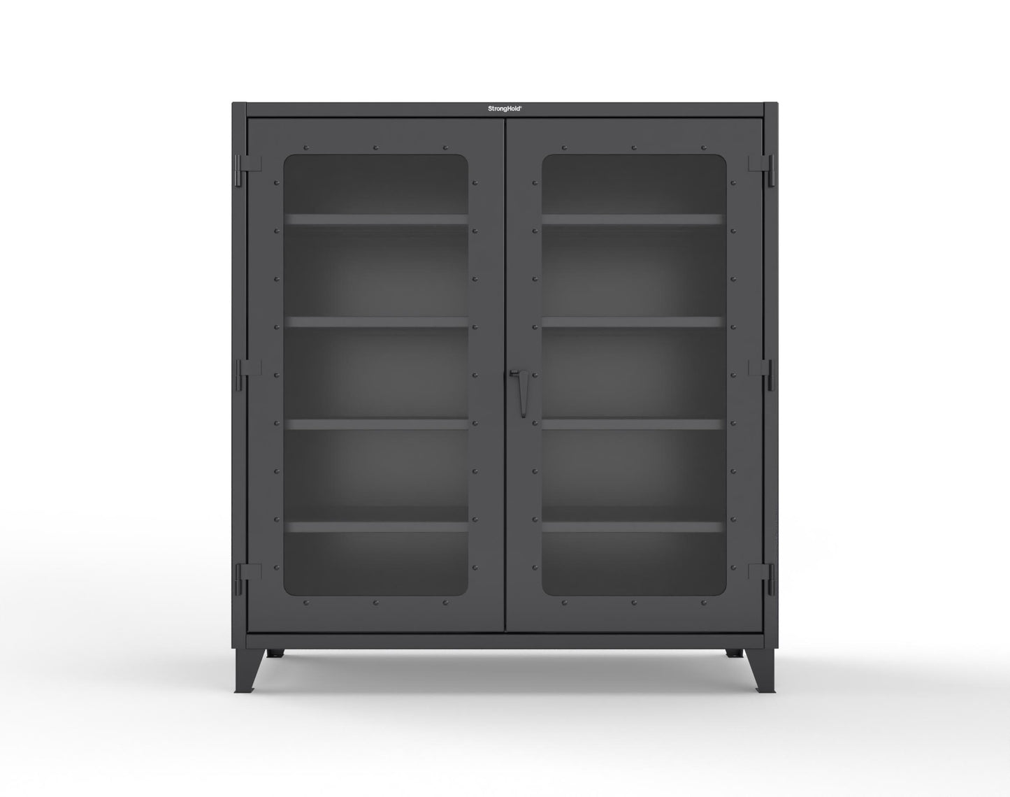 Extreme Duty 12 GA Clearview Cabinet with 4 Shelves - 72 In. W x 24 In. D x 78 In. H - 66-LD-244-9005