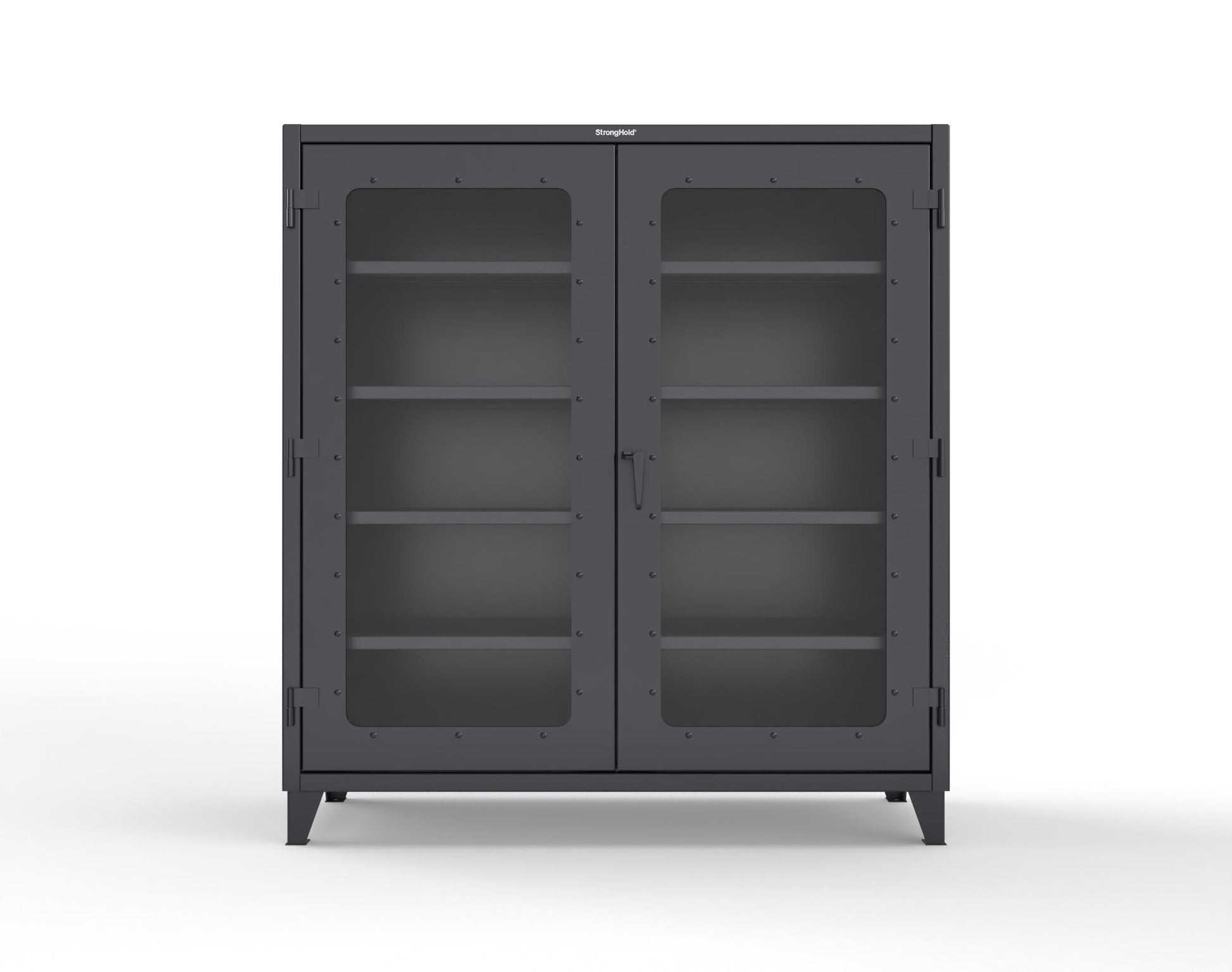 Extreme Duty 12 GA Clearview Cabinet with 4 Shelves - 72 In. W x 24 In. D x 78 In. H - 66-LD-244-9005