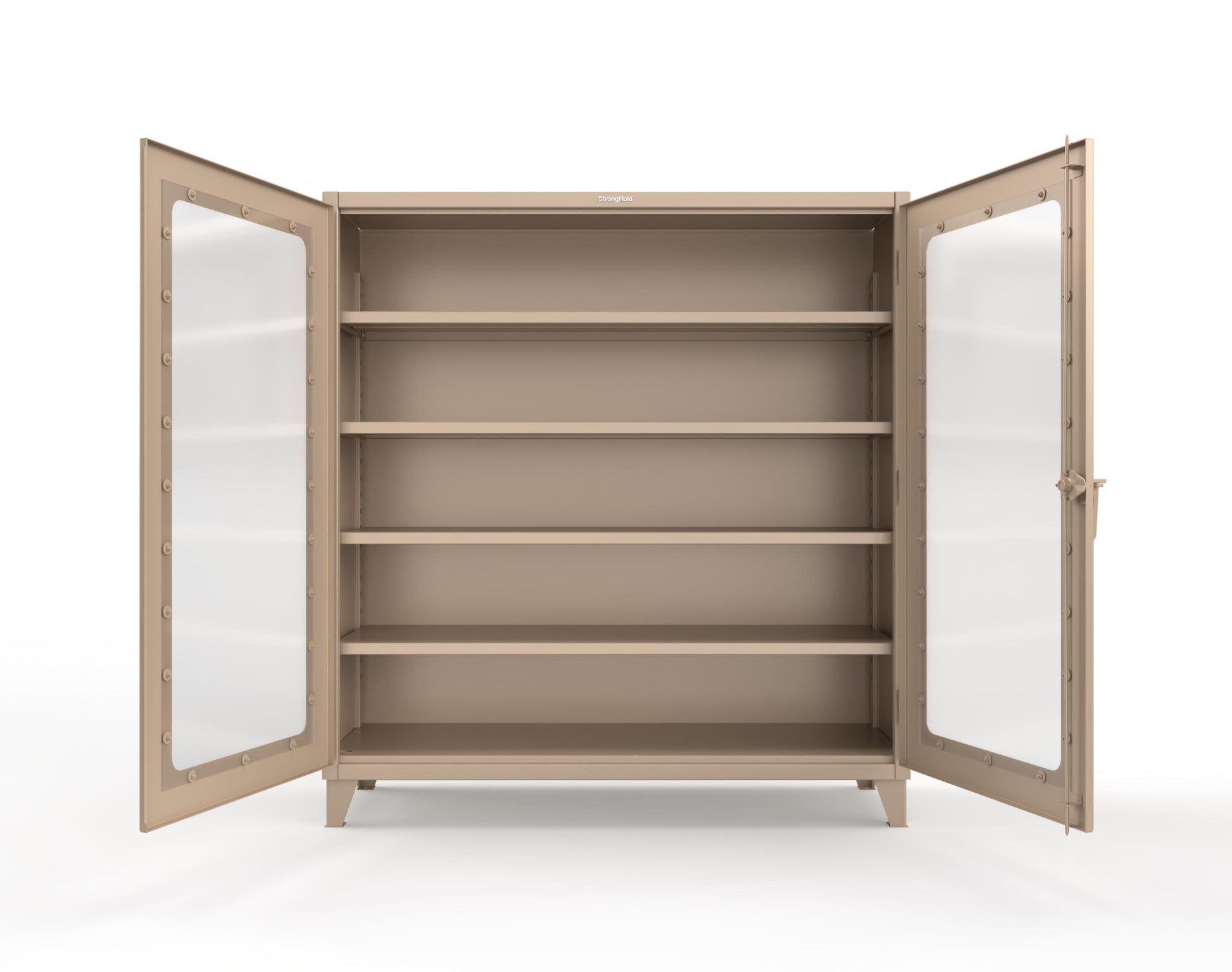 Extreme Duty 12 GA Clearview Cabinet with 4 Shelves - 72 In. W x 24 In. D x 78 In. H - 66-LD-244-1019