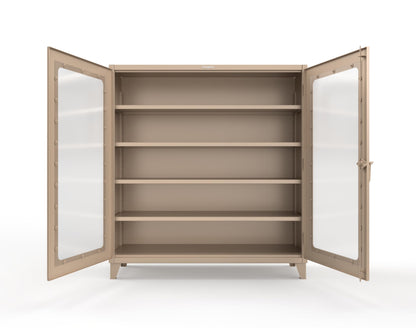 Extreme Duty 12 GA Clearview Cabinet with 4 Shelves - 72 In. W x 24 In. D x 78 In. H - 66-LD-244-1019