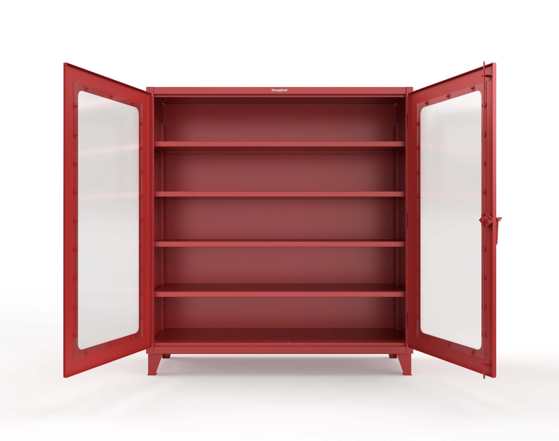 Extreme Duty 12 GA Clearview Cabinet with 4 Shelves - 72 In. W x 24 In. D x 78 In. H - 66-LD-244-3001