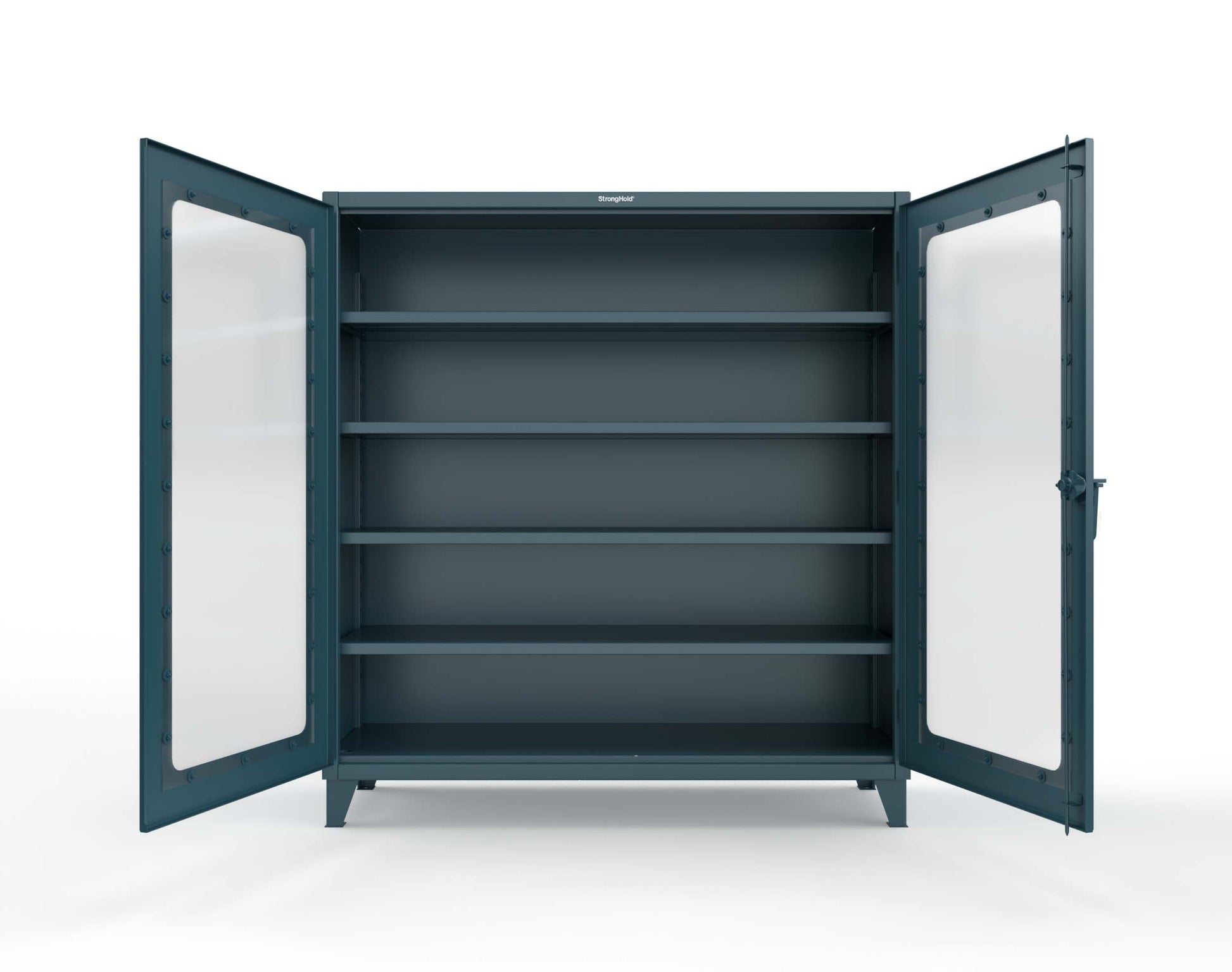 Extreme Duty 12 GA Clearview Cabinet with 4 Shelves - 72 In. W x 24 In. D x 78 In. H - 66-LD-244-5001
