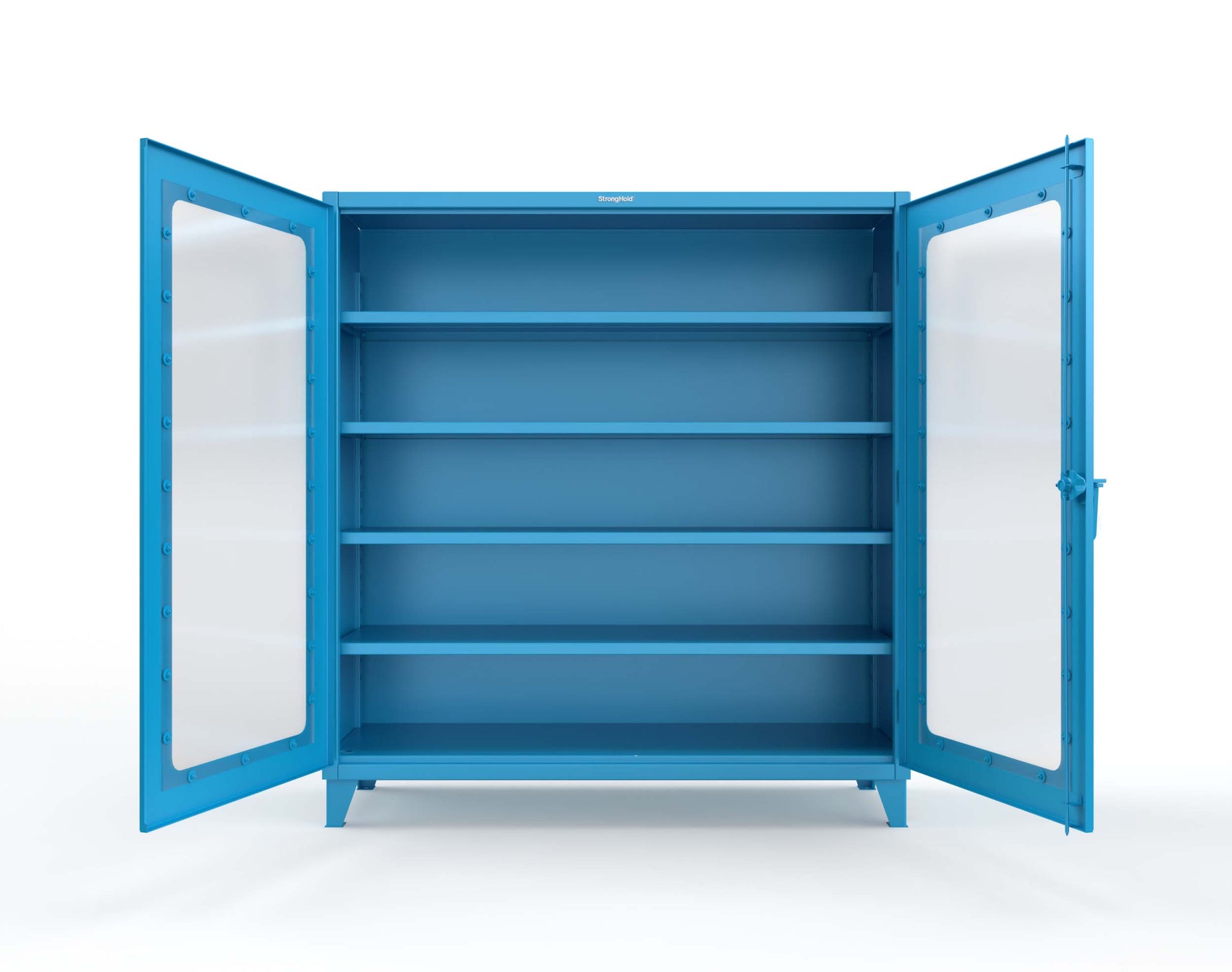 Extreme Duty 12 GA Clearview Cabinet with 4 Shelves - 72 In. W x 24 In. D x 78 In. H - 66-LD-244-5012