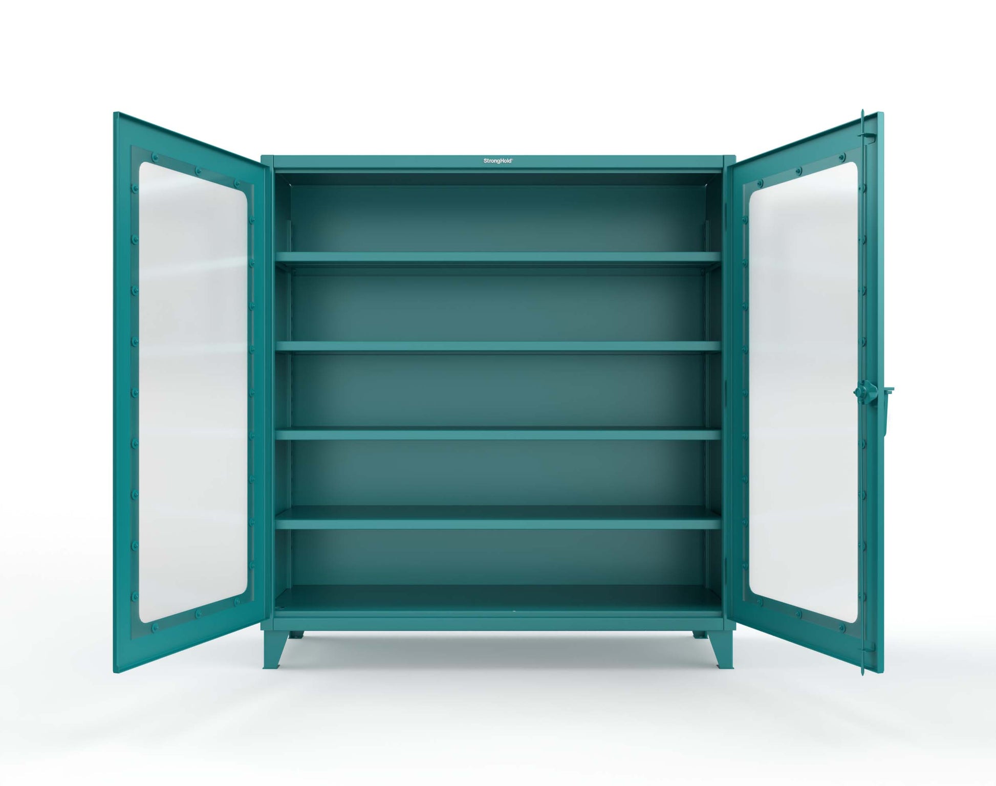 Extreme Duty 12 GA Clearview Cabinet with 4 Shelves - 72 In. W x 24 In. D x 78 In. H - 66-LD-244-5021