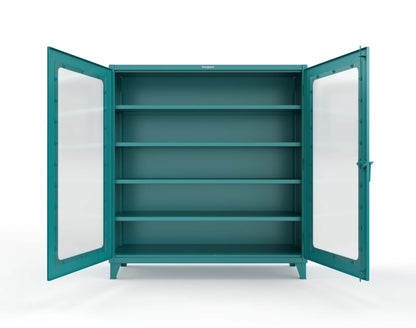 Extreme Duty 12 GA Clearview Cabinet with 4 Shelves - 72 In. W x 24 In. D x 78 In. H - 66-LD-244-5021