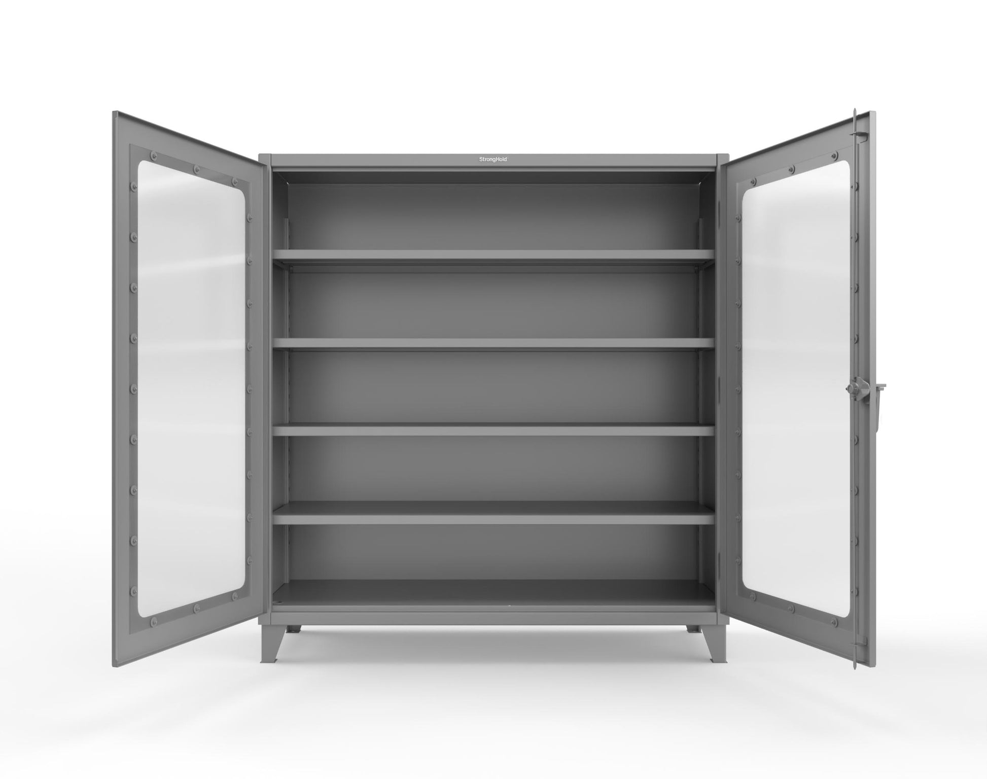 Extreme Duty 12 GA Clearview Cabinet with 4 Shelves - 72 In. W x 24 In. D x 78 In. H - 66-LD-244-7037