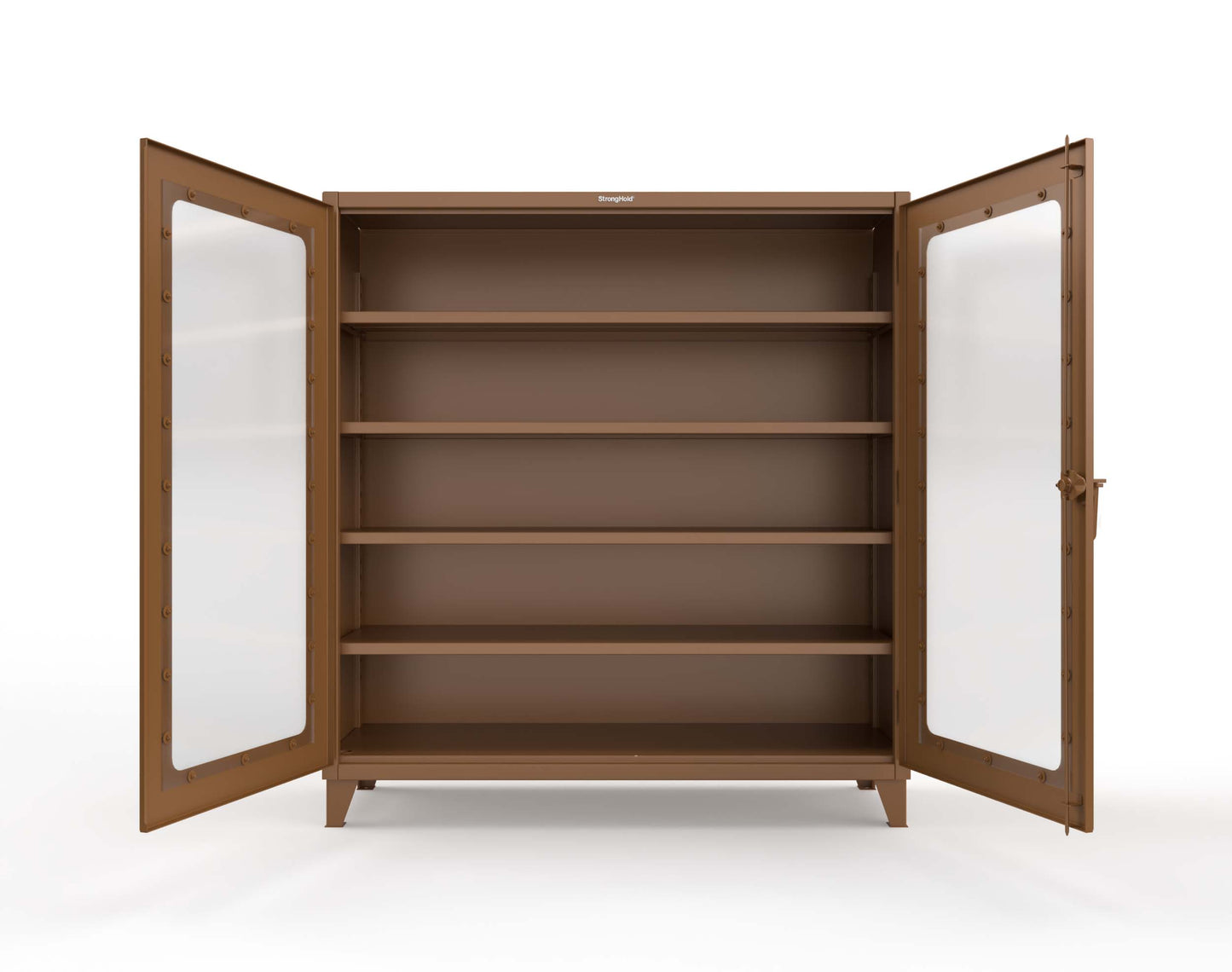 Extreme Duty 12 GA Clearview Cabinet with 4 Shelves - 72 In. W x 24 In. D x 78 In. H - 66-LD-244-8008