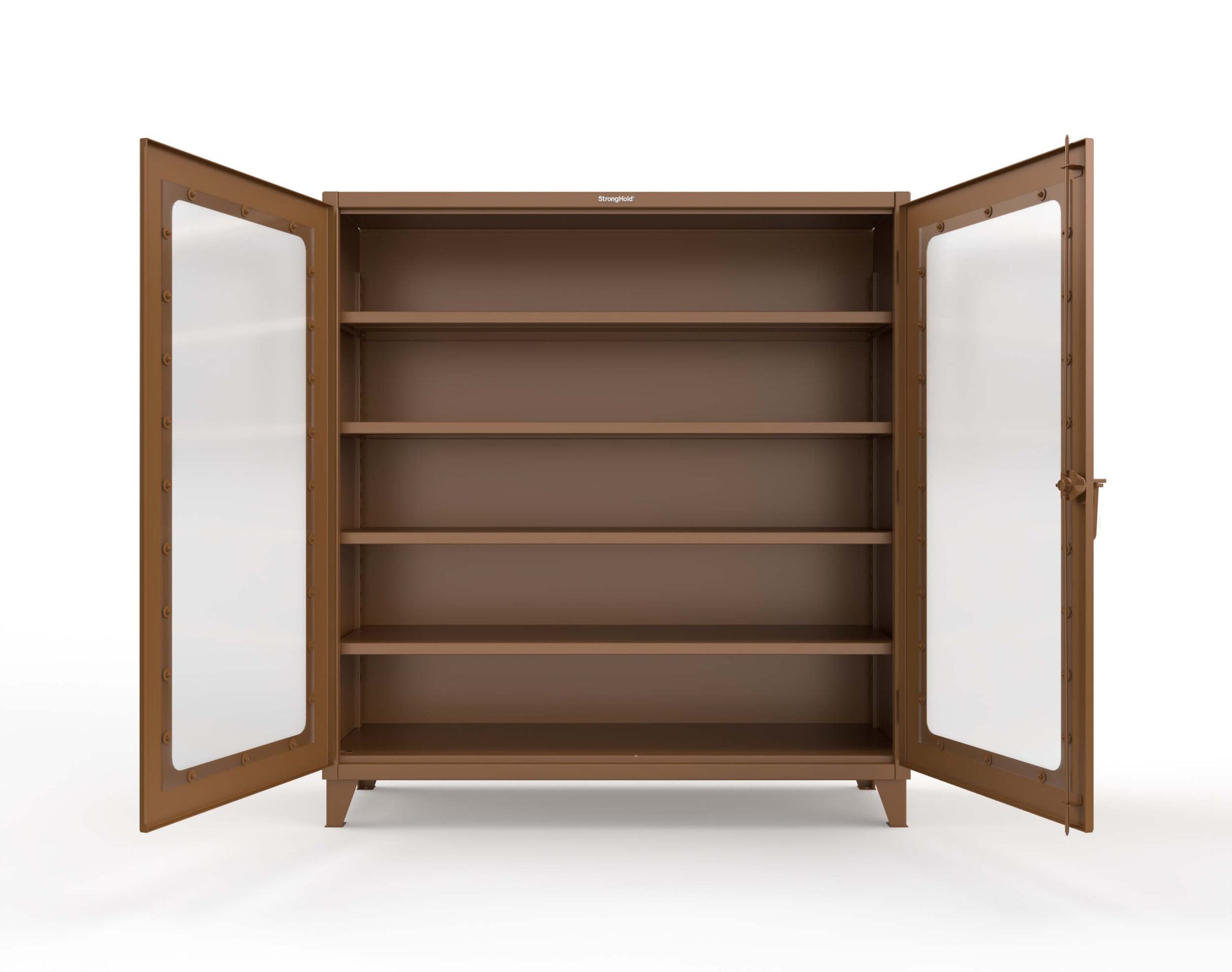Extreme Duty 12 GA Clearview Cabinet with 4 Shelves - 72 In. W x 24 In. D x 78 In. H - 66-LD-244-8008
