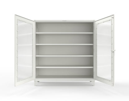 Extreme Duty 12 GA Clearview Cabinet with 4 Shelves - 72 In. W x 24 In. D x 78 In. H - 66-LD-244-9003