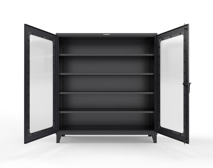 Extreme Duty 12 GA Clearview Cabinet with 4 Shelves - 72 In. W x 24 In. D x 78 In. H - 66-LD-244-9005