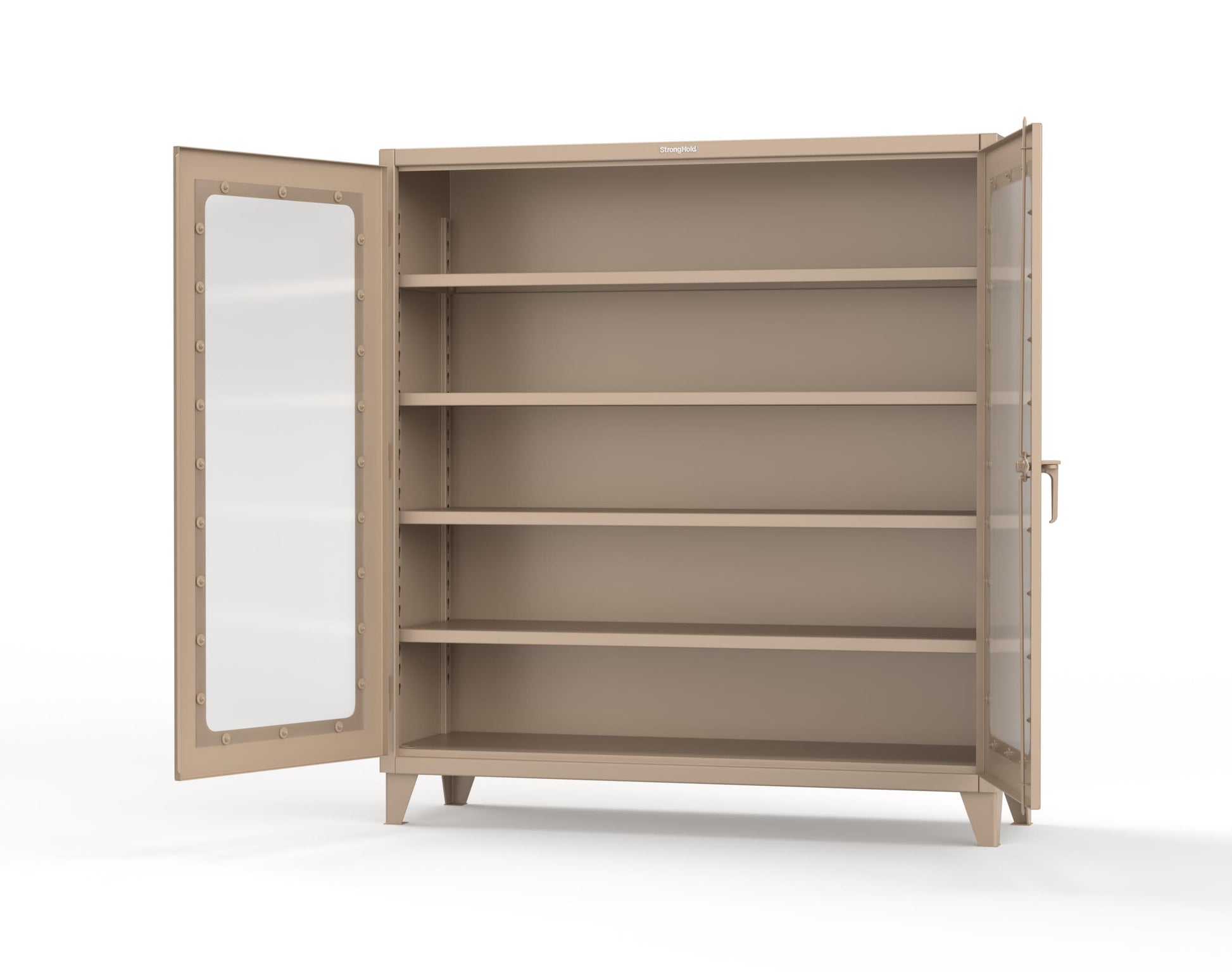 Extreme Duty 12 GA Clearview Cabinet with 4 Shelves - 72 In. W x 24 In. D x 78 In. H - 66-LD-244-1019