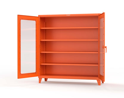 Extreme Duty 12 GA Clearview Cabinet with 4 Shelves - 72 In. W x 24 In. D x 78 In. H - 66-LD-244-2009