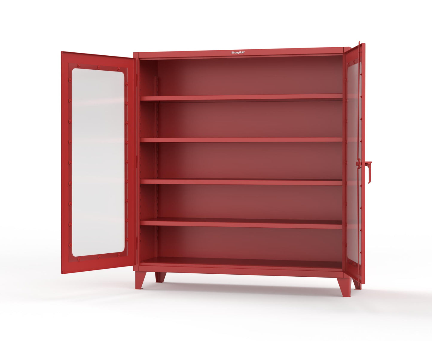 Extreme Duty 12 GA Clearview Cabinet with 4 Shelves - 72 In. W x 24 In. D x 78 In. H - 66-LD-244-3001