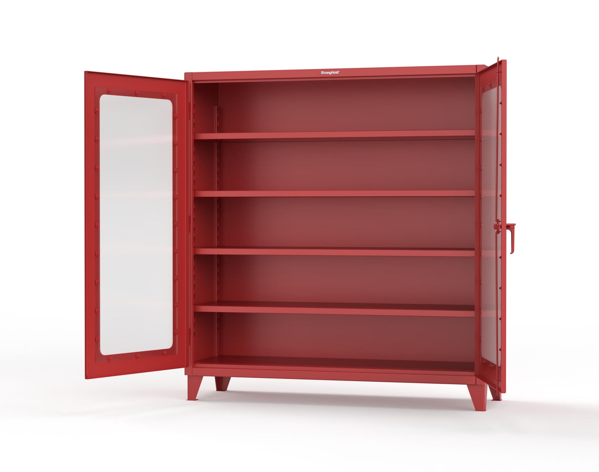 Extreme Duty 12 GA Clearview Cabinet with 4 Shelves - 72 In. W x 24 In. D x 78 In. H - 66-LD-244-3001