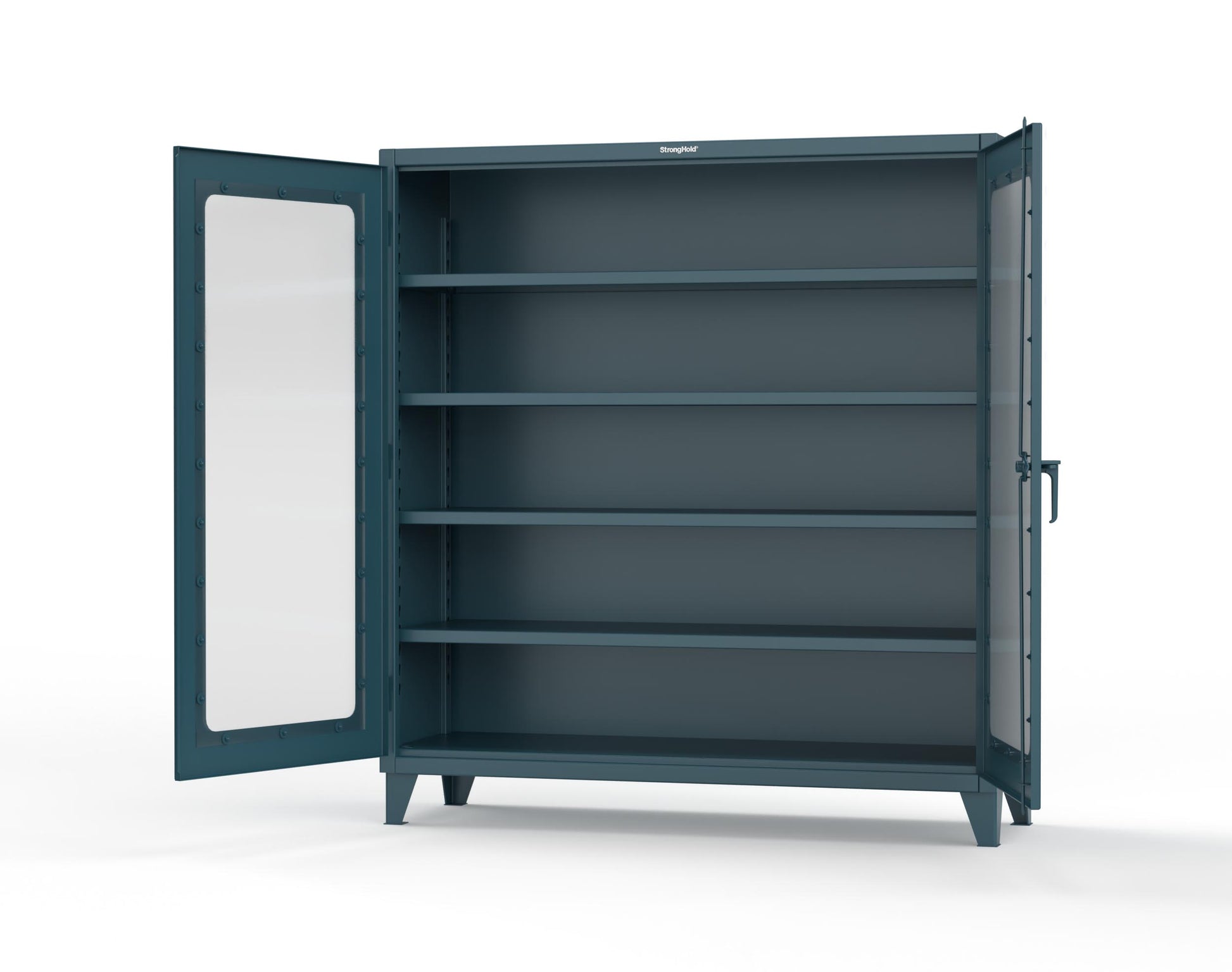 Extreme Duty 12 GA Clearview Cabinet with 4 Shelves - 72 In. W x 24 In. D x 78 In. H - 66-LD-244-5001