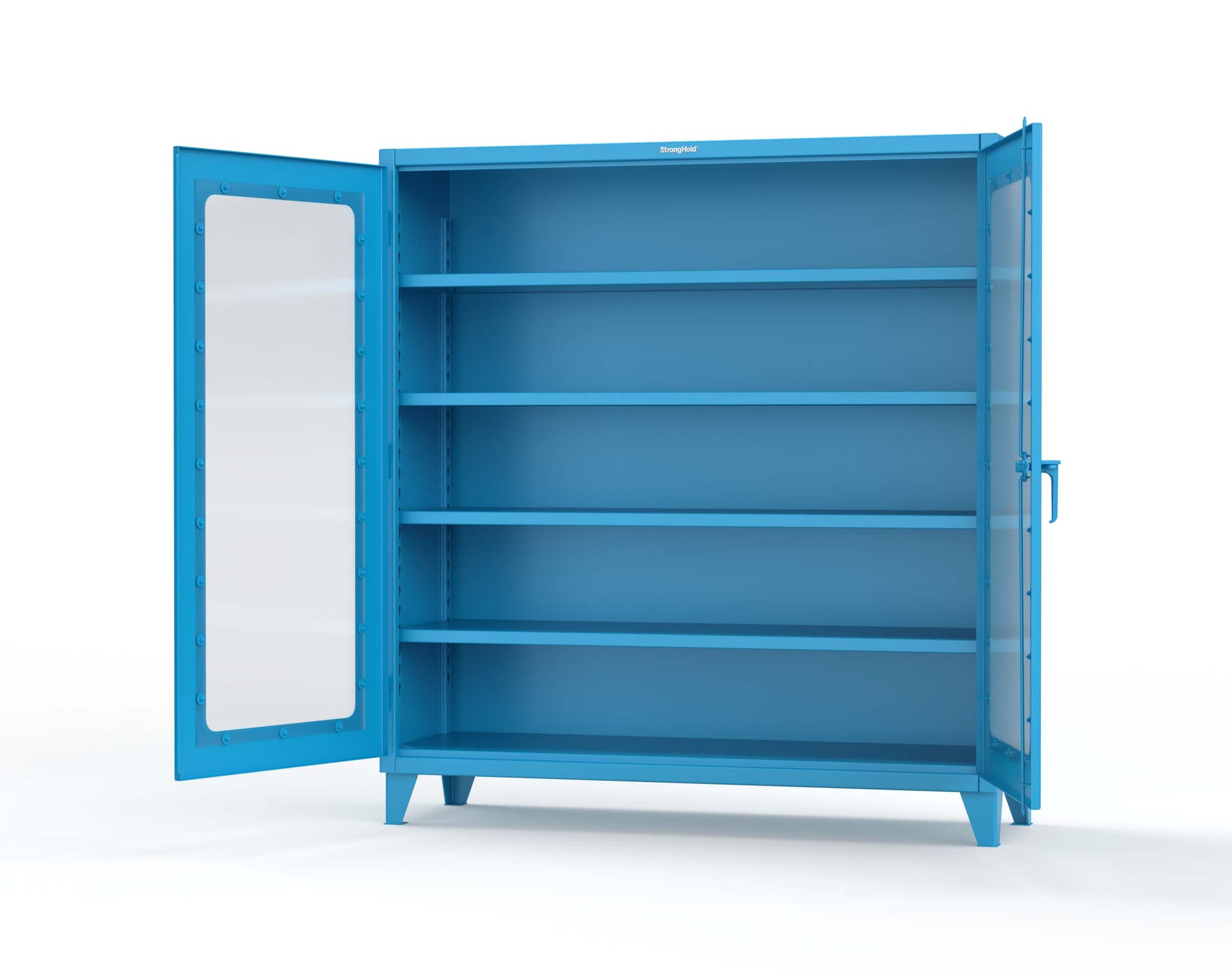 Extreme Duty 12 GA Clearview Cabinet with 4 Shelves - 72 In. W x 24 In. D x 78 In. H - 66-LD-244-5012