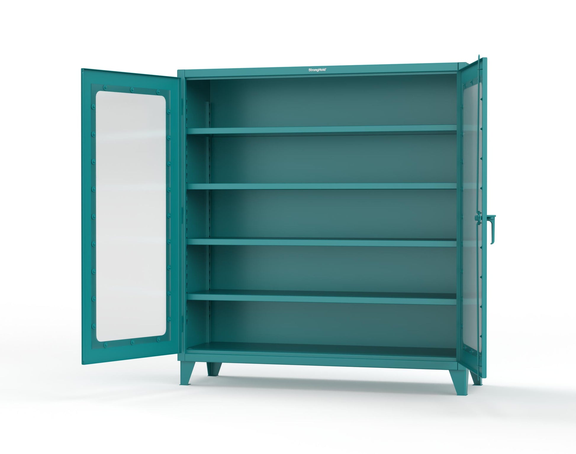 Extreme Duty 12 GA Clearview Cabinet with 4 Shelves - 72 In. W x 24 In. D x 78 In. H - 66-LD-244-5021