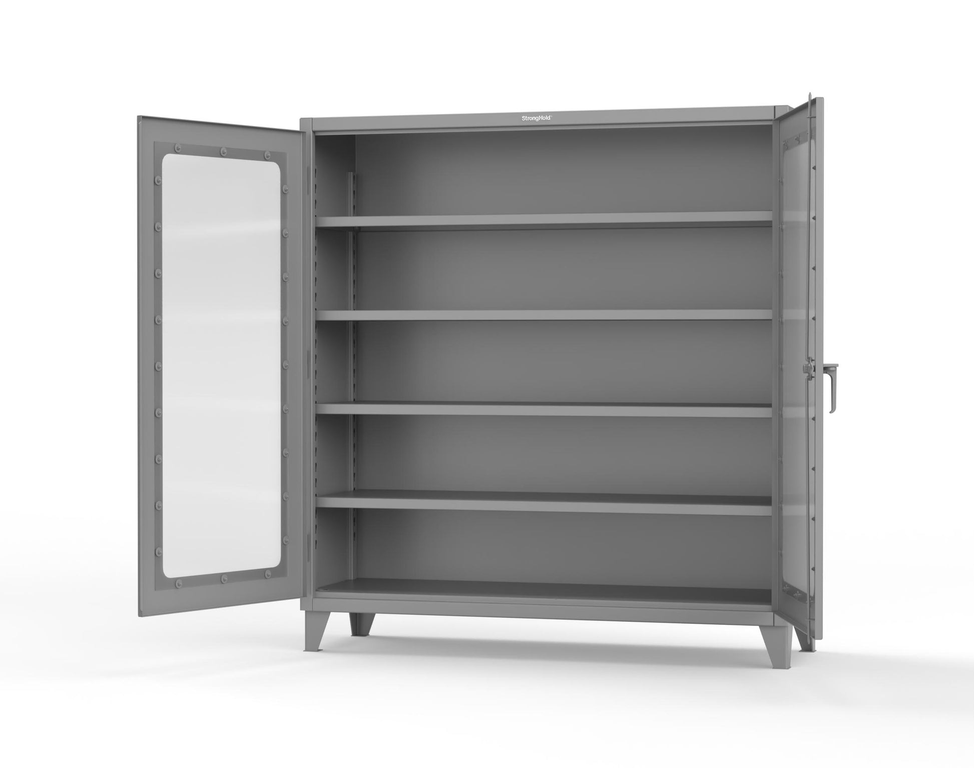 Extreme Duty 12 GA Clearview Cabinet with 4 Shelves - 72 In. W x 24 In. D x 78 In. H - 66-LD-244-7037
