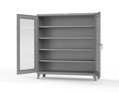 Extreme Duty 12 GA Clearview Cabinet with 4 Shelves - 72 In. W x 24 In. D x 78 In. H - 66-LD-244-7037