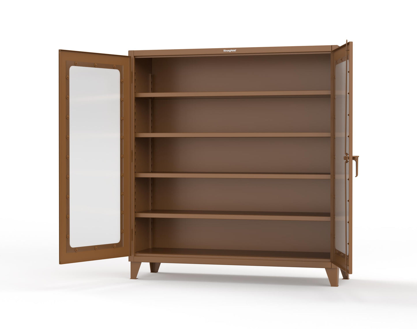 Extreme Duty 12 GA Clearview Cabinet with 4 Shelves - 72 In. W x 24 In. D x 78 In. H - 66-LD-244-8008
