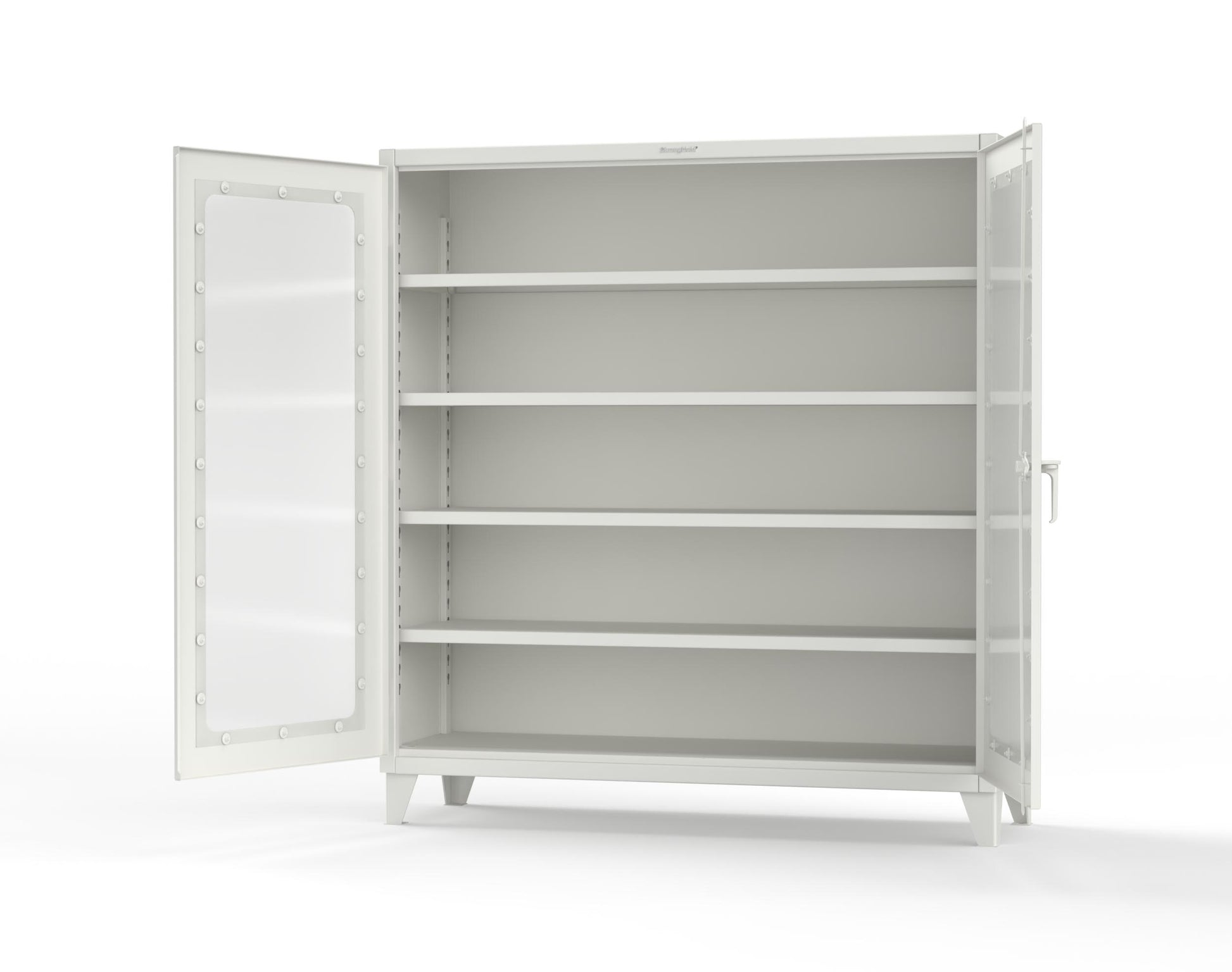 Extreme Duty 12 GA Clearview Cabinet with 4 Shelves - 72 In. W x 24 In. D x 78 In. H - 66-LD-244-9003