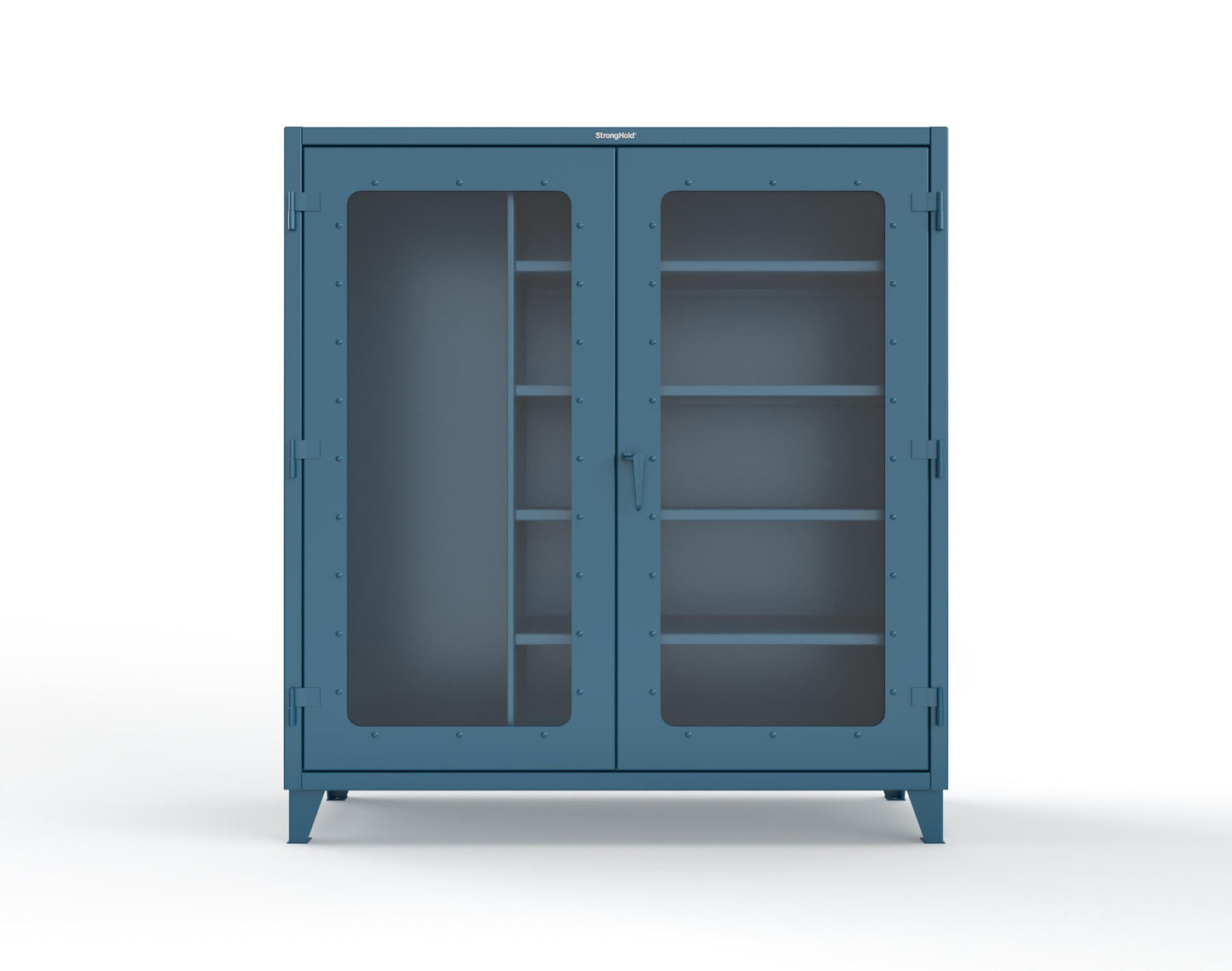 Extreme Duty 12 GA Clear View Janitorial Cabinet with 4 Shelves - 72 In. W x 24 In. D x 78 In. H - 66-LD-BC-244-5001