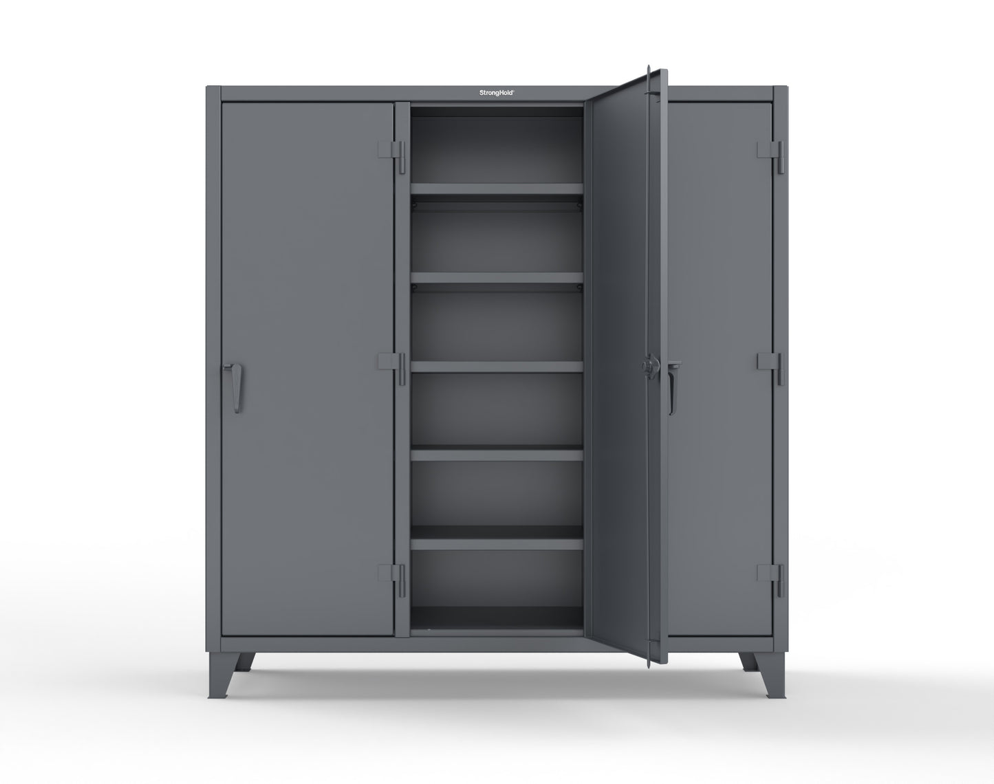 Extreme Duty 12 GA Multi-Shift Cabinet with 15 Shelves - 72 In. W x 24 In. D x 78 In. H - 66-MS-2415-7024