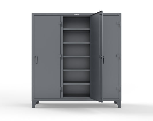 Extreme Duty 12 GA Multi-Shift Cabinet with 15 Shelves - 72 In. W x 24 In. D x 78 In. H - 66-MS-2415-7024