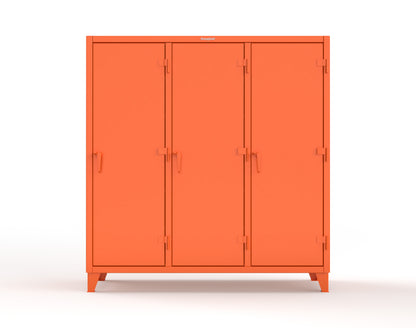 Extreme Duty 12 GA Multi-Shift Cabinet with 15 Shelves - 72 In. W x 24 In. D x 78 In. H - 66-MS-2415-2009