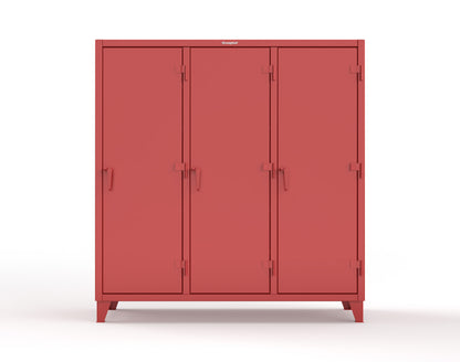 Extreme Duty 12 GA Multi-Shift Cabinet with 15 Shelves - 72 In. W x 24 In. D x 78 In. H - 66-MS-2415-3001