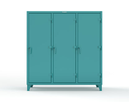 Extreme Duty 12 GA Multi-Shift Cabinet with 15 Shelves - 72 In. W x 24 In. D x 78 In. H - 66-MS-2415-5021