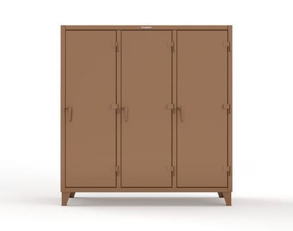 Extreme Duty 12 GA Multi-Shift Cabinet with 15 Shelves - 72 In. W x 24 In. D x 78 In. H - 66-MS-2415-8008