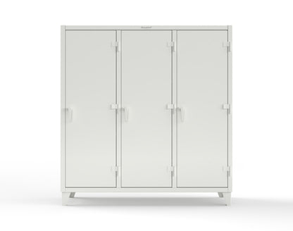 Extreme Duty 12 GA Multi-Shift Cabinet with 15 Shelves - 72 In. W x 24 In. D x 78 In. H - 66-MS-2415-9003