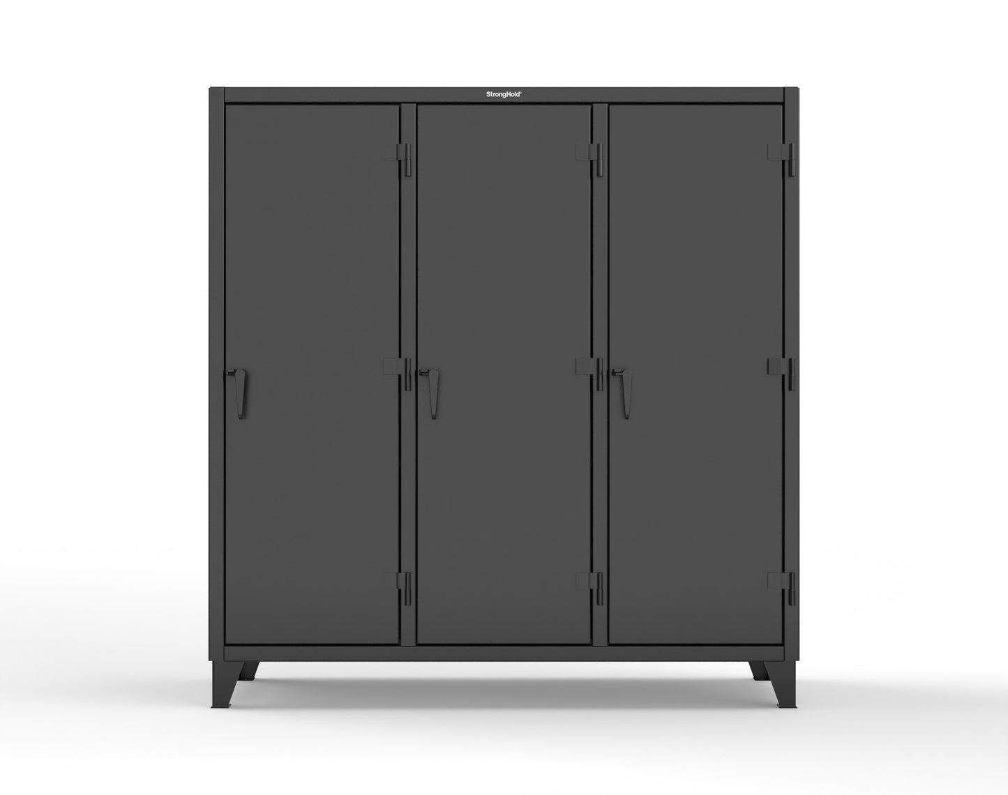 Extreme Duty 12 GA Multi-Shift Cabinet with 15 Shelves - 72 In. W x 24 In. D x 78 In. H - 66-MS-2415-9005