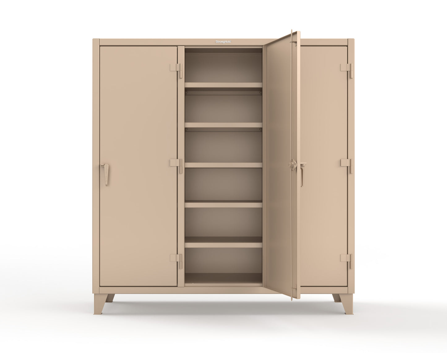 Extreme Duty 12 GA Multi-Shift Cabinet with 15 Shelves - 72 In. W x 24 In. D x 78 In. H - 66-MS-2415-1019