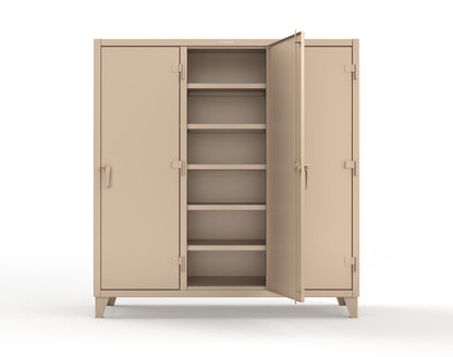Extreme Duty 12 GA Multi-Shift Cabinet with 15 Shelves - 72 In. W x 24 In. D x 78 In. H - 66-MS-2415-1019