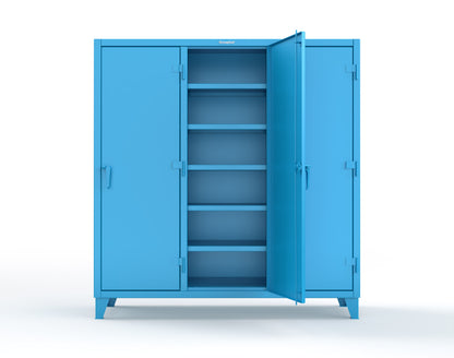 Extreme Duty 12 GA Multi-Shift Cabinet with 15 Shelves - 72 In. W x 24 In. D x 78 In. H - 66-MS-2415-5012