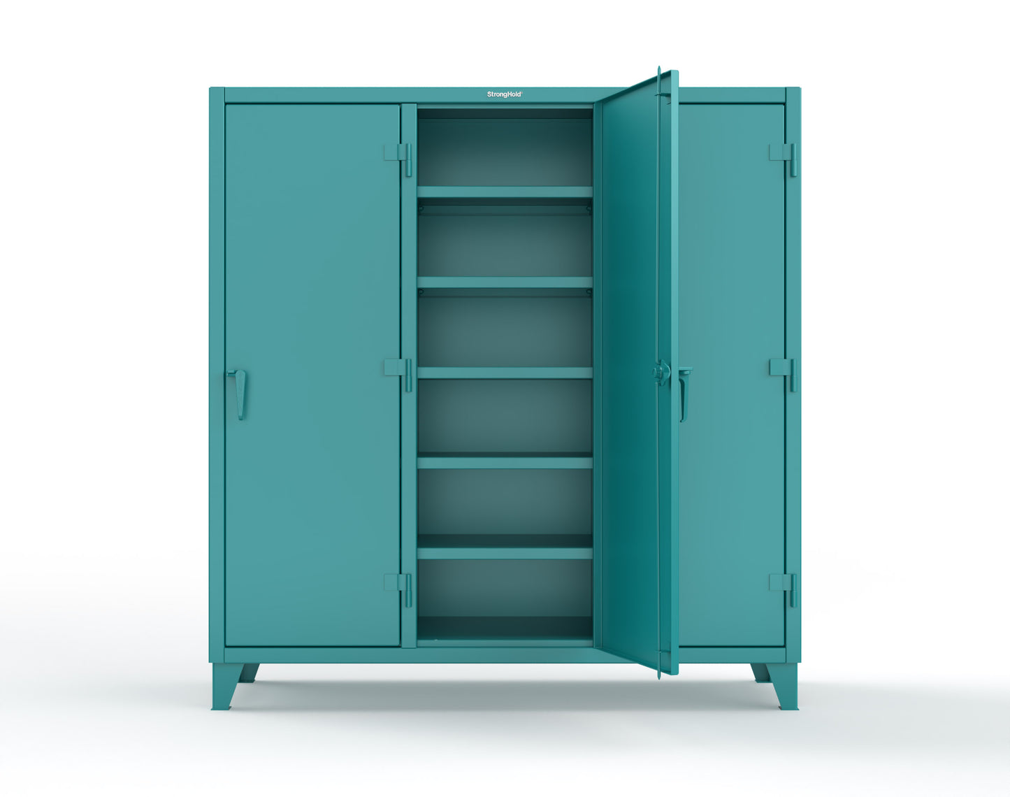Extreme Duty 12 GA Multi-Shift Cabinet with 15 Shelves - 72 In. W x 24 In. D x 78 In. H - 66-MS-2415-5021