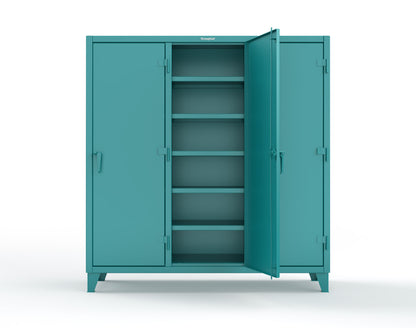 Extreme Duty 12 GA Multi-Shift Cabinet with 15 Shelves - 72 In. W x 24 In. D x 78 In. H - 66-MS-2415-5021