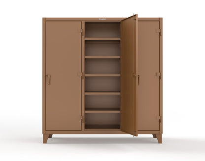 Extreme Duty 12 GA Multi-Shift Cabinet with 15 Shelves - 72 In. W x 24 In. D x 78 In. H - 66-MS-2415-8008