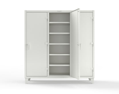 Extreme Duty 12 GA Multi-Shift Cabinet with 15 Shelves - 72 In. W x 24 In. D x 78 In. H - 66-MS-2415-9003