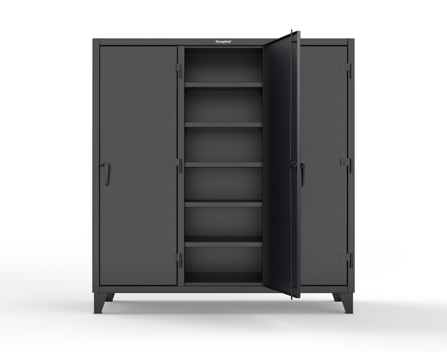 Extreme Duty 12 GA Multi-Shift Cabinet with 15 Shelves - 72 In. W x 24 In. D x 78 In. H - 66-MS-2415-9005