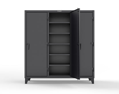 Extreme Duty 12 GA Multi-Shift Cabinet with 15 Shelves - 72 In. W x 24 In. D x 78 In. H - 66-MS-2415-9005