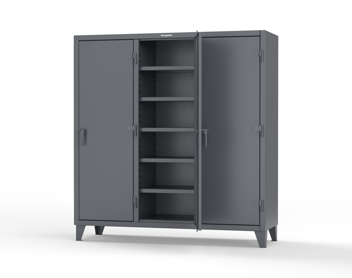 Extreme Duty 12 GA Multi-Shift Cabinet with 15 Shelves - 72 In. W x 24 In. D x 78 In. H - 66-MS-2415-7024