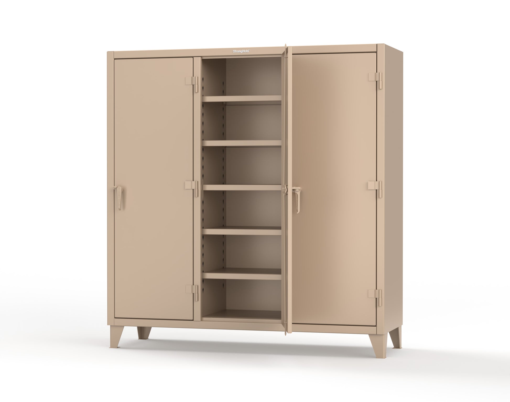 Extreme Duty 12 GA Multi-Shift Cabinet with 15 Shelves - 72 In. W x 24 In. D x 78 In. H - 66-MS-2415-1019