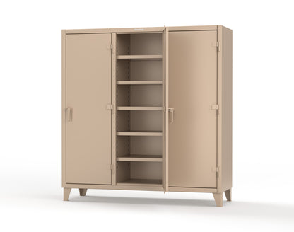 Extreme Duty 12 GA Multi-Shift Cabinet with 15 Shelves - 72 In. W x 24 In. D x 78 In. H - 66-MS-2415-1019