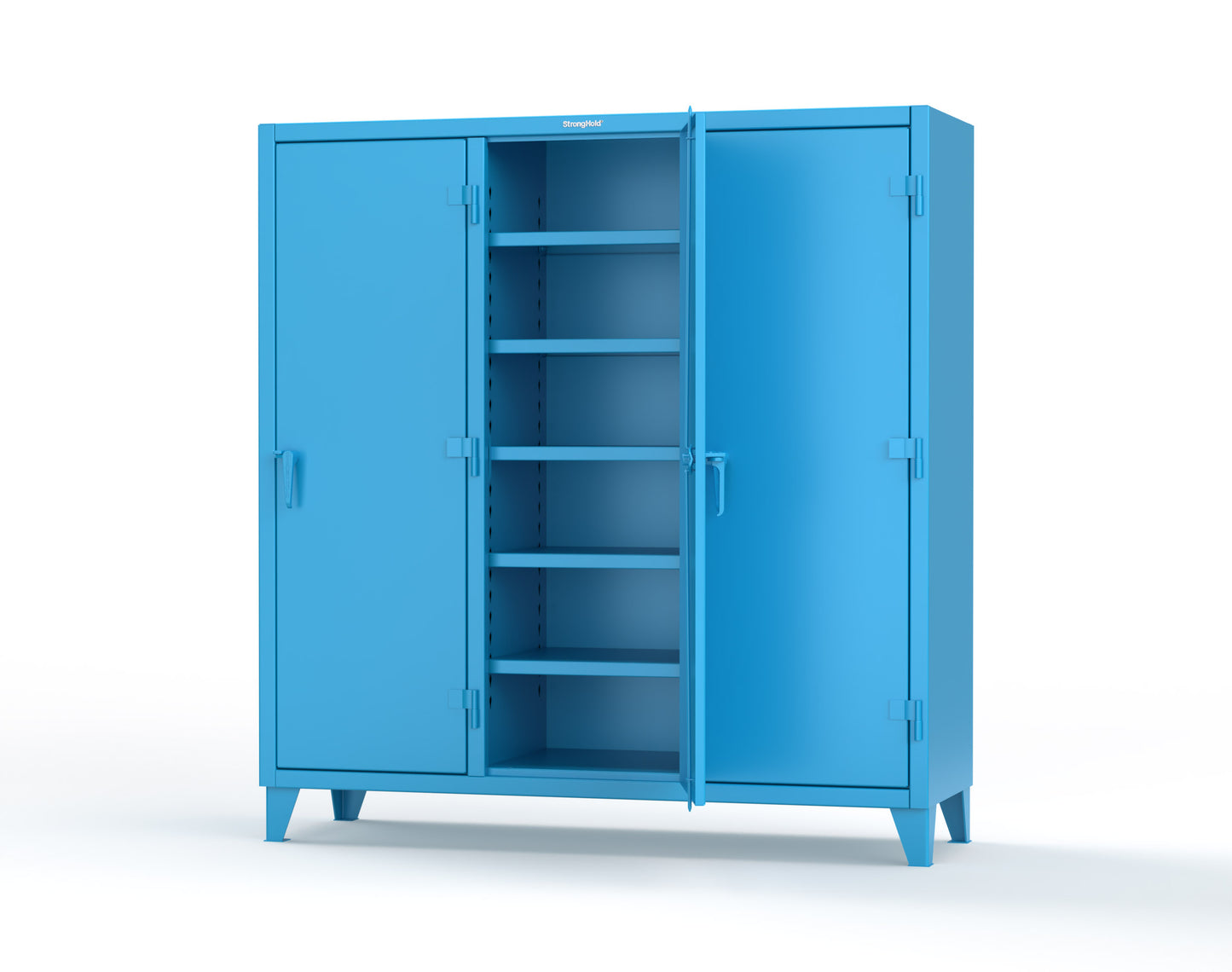 Extreme Duty 12 GA Multi-Shift Cabinet with 15 Shelves - 72 In. W x 24 In. D x 78 In. H - 66-MS-2415-5012