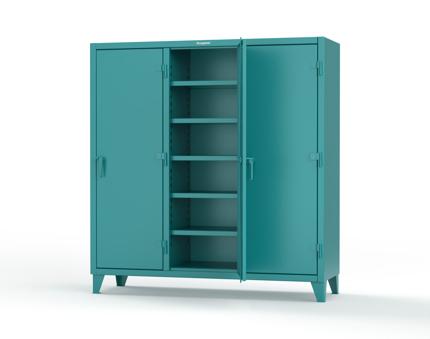 Extreme Duty 12 GA Multi-Shift Cabinet with 15 Shelves - 72 In. W x 24 In. D x 78 In. H - 66-MS-2415-5021